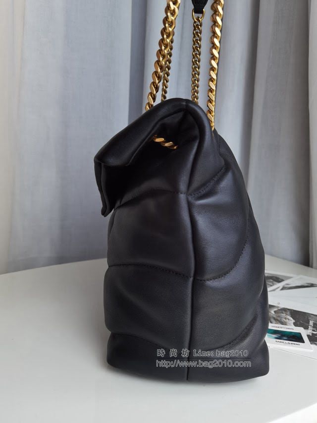 YSL爆款女士包包 聖羅蘭經典款LOULOU PUFFER絎縫小羊皮包 YSL肩背斜挎包 577475  jjh1158